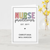 カスタムナース開業医NPナース卒業 カード (黄色い花)
