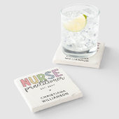 カスタムナース開業医NPナース卒業 ストーンコースター (横)