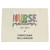 カスタムナース開業医NPナース卒業 ラージペーパーバッグ (正面)