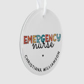 カスタムナースERナースギフトパーソナライズされた オーナメント (正面)