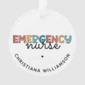 カスタムナースERナースギフトパーソナライズされた オーナメント (正面)