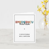 カスタムナースERナースギフトパーソナライズされた カード (黄色い花)