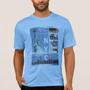 カスタムニクニューヨークシティマンハッタンリバティフィツェ Tシャツ