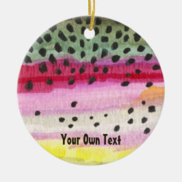 カスタムニジマスの皮フライ セラミックオーナメント