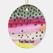 カスタムニジマスの皮フライ セラミックオーナメント (左)