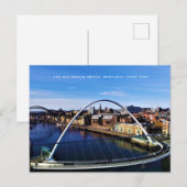 カスタムニューキャッスルミレニアムブリッジ写真 ポストカード (正面/裏面)