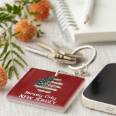 カスタムニュージャージー州キーチェーン キーホルダー (正面右)