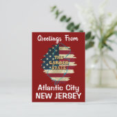 カスタムニュージャージー州ホリデーハガキ シーズンポストカード (スタンド正面)