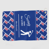 カスタムニュージーランドのキリスト教のスイング主へ ゴルフタオル (横)