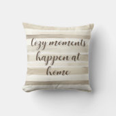 カスタムニュートラルミニマリストベージュコージー クッション (正面)