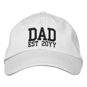 カスタムニューパパが父を設立Est Year Daddy 刺繍入りキャップ