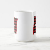 カスタムニューメキシコ郷里州プレイドクリスマス コーヒーマグカップ (中央)