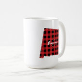 カスタムニューメキシコ郷里州プレイドクリスマス コーヒーマグカップ (正面右)