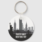 カスタムニューヨークトリップスカイライン自由の女神 キーホルダー (正面)