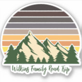 カスタムネイチャーバケーショングリーンフォレストウォーターボトル シール (正面)