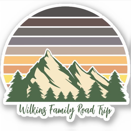 カスタムネイチャーバケーショングリーンフォレストウォーターボトル シール (正面)