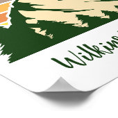 カスタムネイチャーファミリーバケーショングリーンフォレスト ポスター (角)