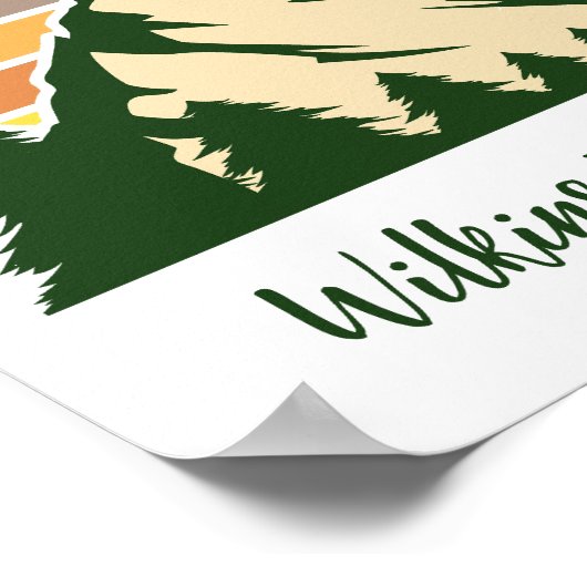 カスタムネイチャーファミリーバケーショングリーンフォレスト ポスター (角)