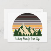 カスタムネイチャーファミリーバケーショングリーンフォレスト ポストカード (正面/裏面)