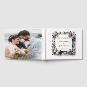 カスタムネイビー素朴ブ結婚ルズゲストブック ゲストブック (全面)