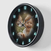 カスタムネオングロー効果パーソナライズされた壁時計 壁時計 (傾斜)