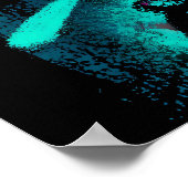 カスタムネオンフランケンシュタインレトロハロウィーンデザイン ポスター (角)