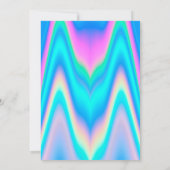 カスタムネオンホログラフィック虹色Y2Kパーティー 招待状 (裏面)