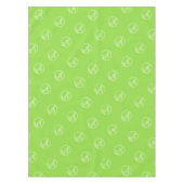 カスタムネオンライムグリーントレードショーロゴビジネス テーブルクロス (正面)