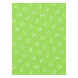 カスタムネオンライムグリーントレードショーロゴビジネス テーブルクロス