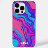 カスタムネオン液絵を描流マゼンタオレンジ色シアン Case-Mate iPhoneケース (裏面)