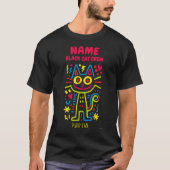 カスタムネオン猫ポップアート | 悪魔のゴロゴロハロウィン Tシャツ (正面)