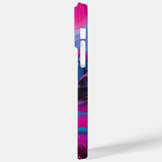 カスタムネオン絵画の風景マゼンタのシアン名 Case-Mate iPhoneケース (裏面 / 左)