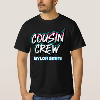 カスタムネオン落書きスタイル従兄弟クルーおそろいデザイン Tシャツ