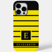 カスタムネオン黄と黒の色のストライプ Case-Mate iPhoneケース (裏面)