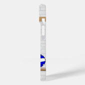 カスタムネットボールのユニフォーム赤と白ブルー Case-Mate iPhoneケース (裏面 / 左)