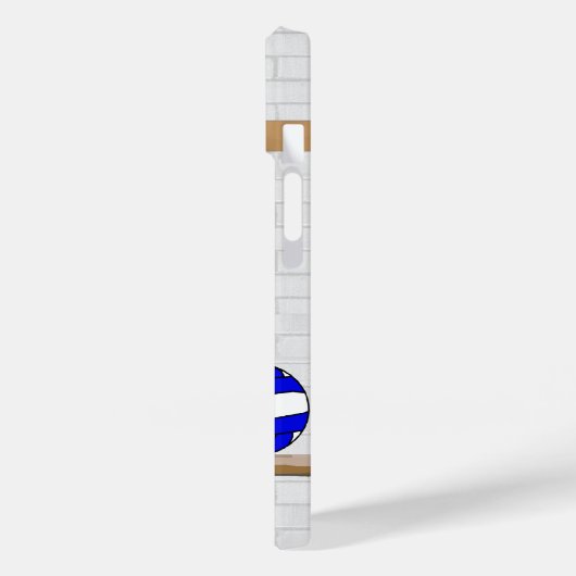 カスタムネットボールのユニフォーム赤と白ブルー Case-Mate iPhoneケース (裏面 / 左)