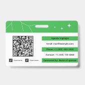 カスタムネットワーキングイベントQRコード バッジ (裏面)
