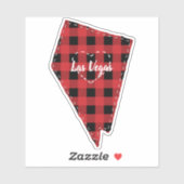 カスタムネバダホームタウン州プレイドクリスマス シール (シート)