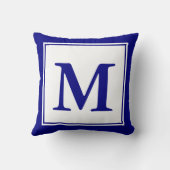カスタムネービー・ブルー・アンド・ホワイト クッション (裏面)