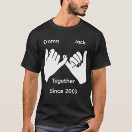 カスタムネームと年号入りペアアイテム Tシャツ