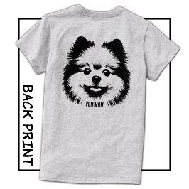 カスタムネームまたはテキスト ポップアート ポメラニアンママ Tシャツ