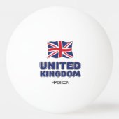カスタムネームイギリス国旗 卓球ボール (裏面)