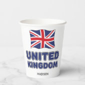 カスタムネームイギリス国旗 紙コップ (裏面)