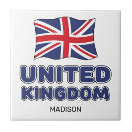 カスタムネームイギリス旗 タイル
