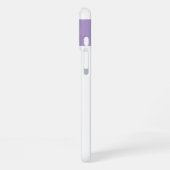 カスタムネームイニシャルフラワーハートパープル iPhoneケース (左側面)