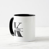 カスタムネームイニシャル「K」マグカップ マグカップ (正面左)