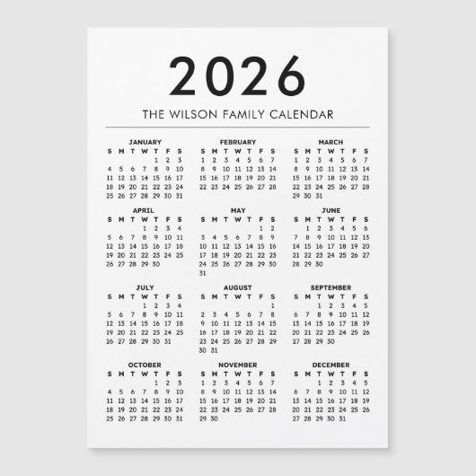 カスタムネームカレンダー 2027 (正面)
