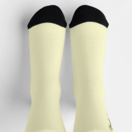 カスタムネームギフトソック クルーソックス サステナブル クリーム色 ソックス
