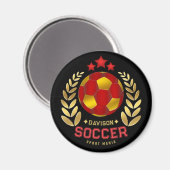 カスタムネームサッカーロゴ マグネット (正面/裏面)