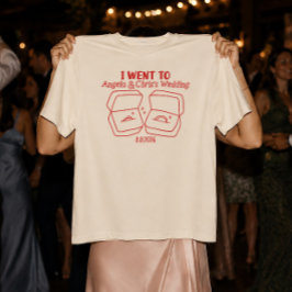 カスタムネームスの結婚指輪に行ったよ、赤いリングボックス Tシャツ